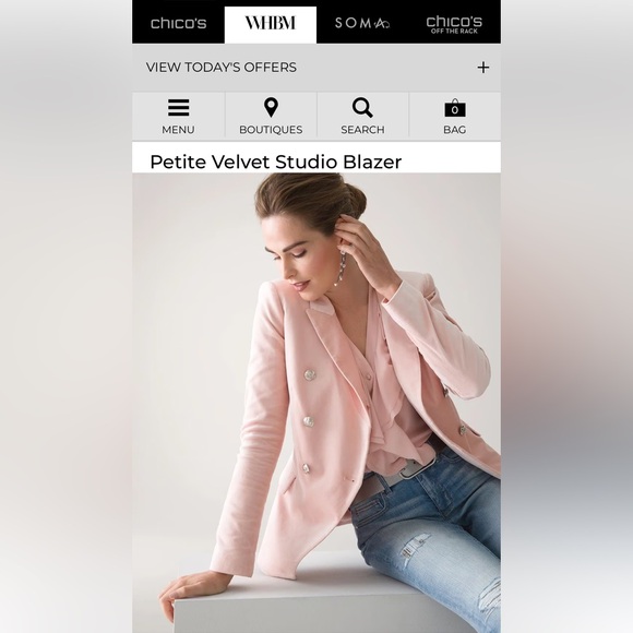 COPY - WHBM Pink Velvet Blazer - Picture 7 of 8